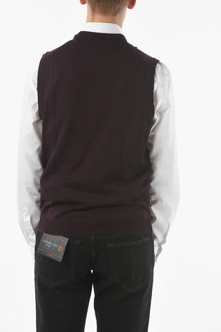 Gilet in Lana Vergine con Collo a V