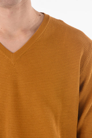V Neck Cotton and Silk Sweater