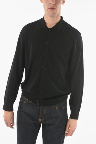 ZZEGNA polo neck wool cardigan