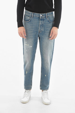 Vintage Effect Distressed Jeans