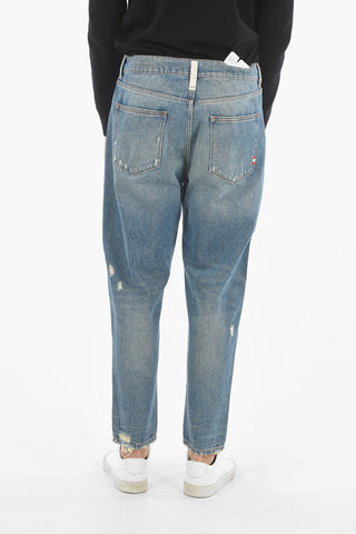 Vintage Effect Distressed Jeans
