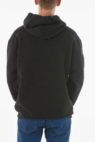 Brushed Cotton Hoodie with Maxi Patch Pocket 