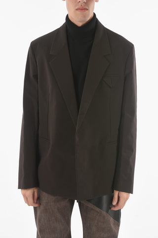 Blazer Buttonless in Nylon Stretch con Rever Classico