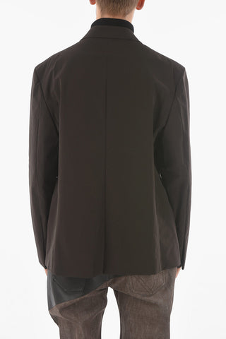 Blazer Buttonless in Nylon Stretch con Rever Classico