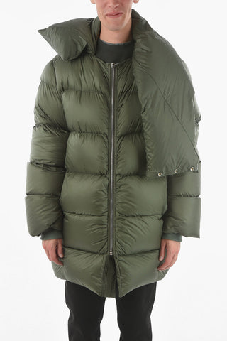 Oversized MOUNTAIN Down Jacket with Back Button Fastening