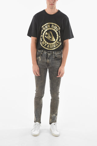 16cm Frayed Hem Acid Wash Effect SKATE Jeans