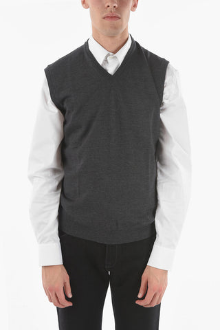 Gilet in Lana Vergine con Collo a V