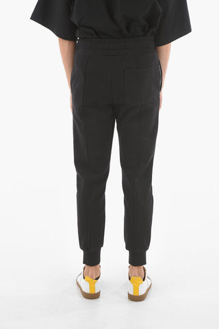 Low-crotch Joggers with Lettering Print