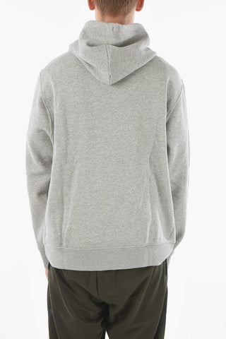 Embroidered Logo Fleece Cotton Hoodie