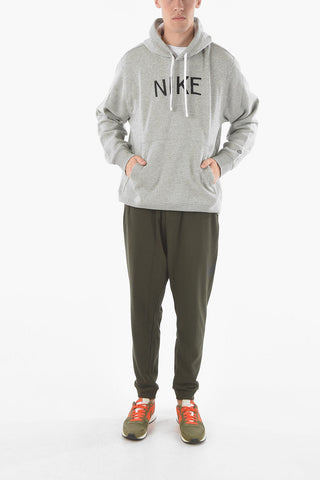 Embroidered Logo Fleece Cotton Hoodie