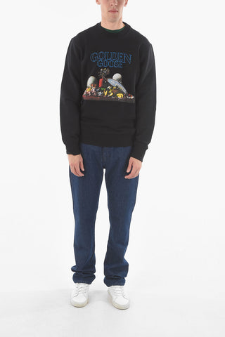 Brushed cotton ARCHIBALD Crewneck Sweatshirt with Print