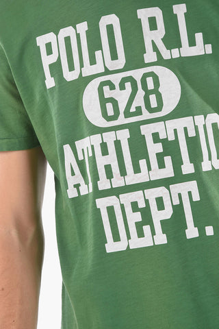 Crewneck GREENWICH T-shirt with Contrasting Logo Print