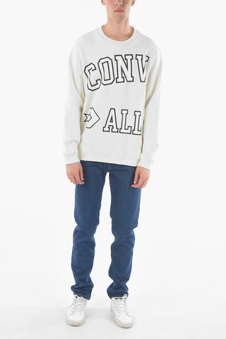 ALL STAR Crewneck Sweatshirt with Maxi Front Logo Print