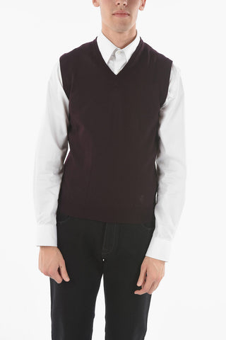 Gilet in Lana Vergine con Collo a V