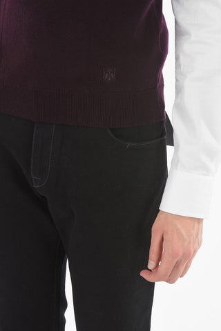 Gilet in Lana Vergine con Collo a V