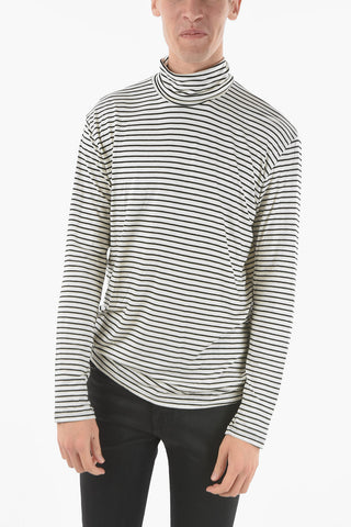 Maglia PUNK a Collo Alto in Cotone a Righe Awning