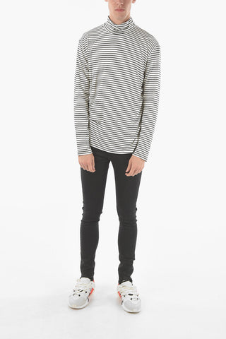 Maglia PUNK a Collo Alto in Cotone a Righe Awning