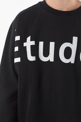 Cotton Crewneck Sweatshirt with Embroidered Lettering Logo