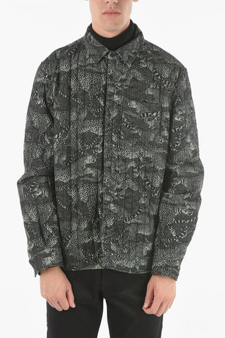 Breast Pocket Printed Padded Overshirt