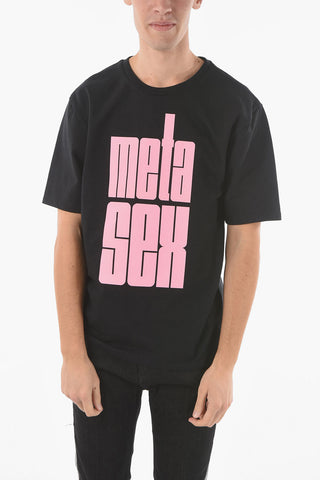 Crew Neck META SEX Printed T-Shirt