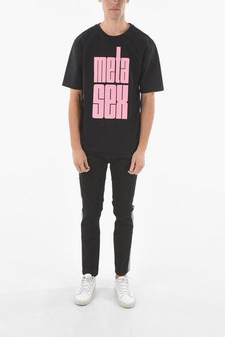 Crew Neck META SEX Printed T-Shirt