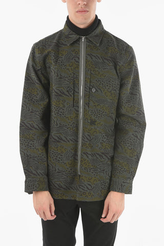 Zip-up Animalier Print Over Shirt