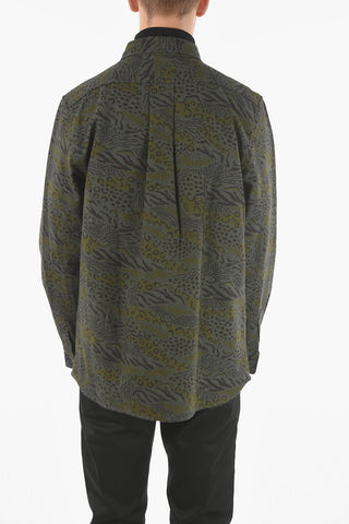 Zip-up Animalier Print Over Shirt