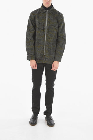 Zip-up Animalier Print Over Shirt
