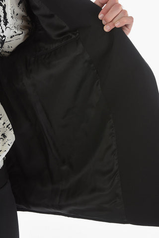 Notch Lapel Buttonless Stretch Nylon Blazer