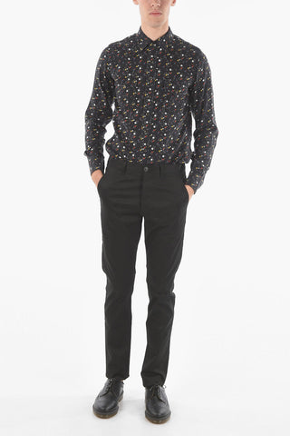 Pantaloni a 5 Tasche in Cotone Stretch