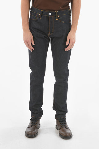 Dark-wash Straight-leg Jeans with SEAGULL Logo Print 18cm