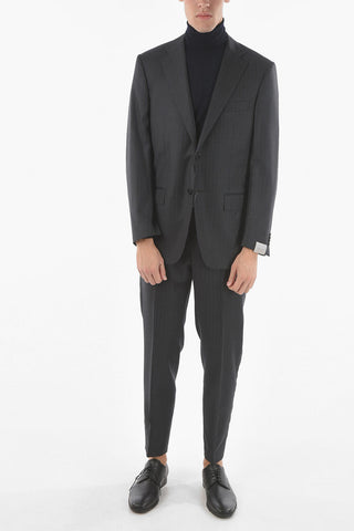 Pinstriped MANTUA Notch Lapel Suit