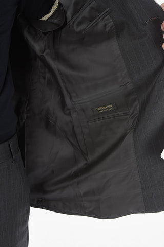 Pinstriped MANTUA Notch Lapel Suit