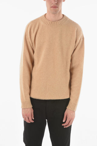 Cashmere-blend Crewneck Sweater with Ribbed Hems