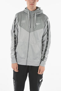 Sweatshirt mit Reißverschluss und kontrastierendem Logoband