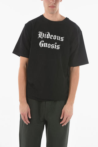 T-shirt Girocollo con Stampa sul Fronte