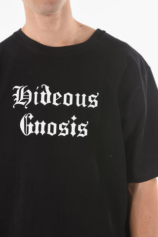 T-shirt Girocollo con Stampa sul Fronte