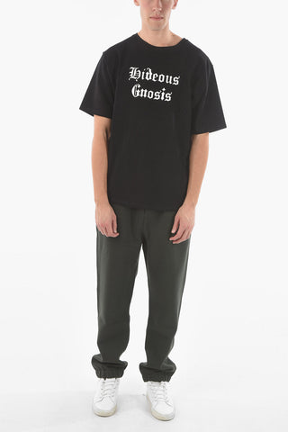 T-shirt Girocollo con Stampa sul Fronte