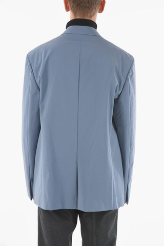 Notch Lapel Buttonless Stretch Nylon Blazer