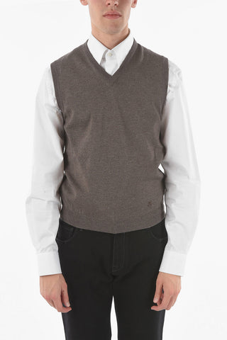 V Neck Virgin Wool Vest