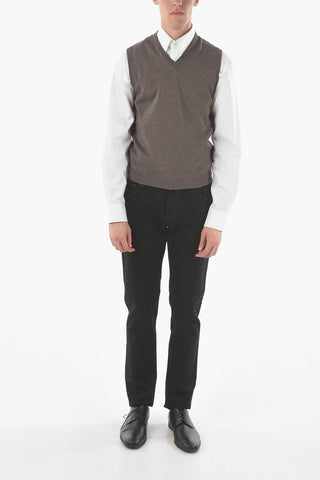 V Neck Virgin Wool Vest
