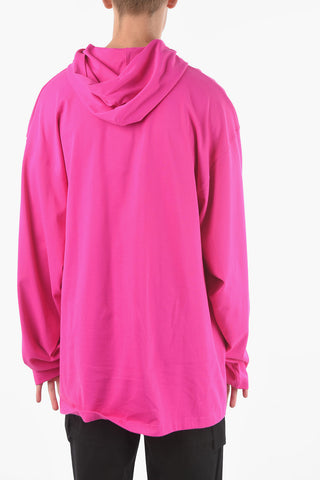 Hooded Printed Oversize Long Sleeved T-shirt