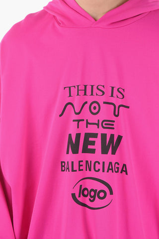 Hooded Printed Oversize Long Sleeved T-shirt
