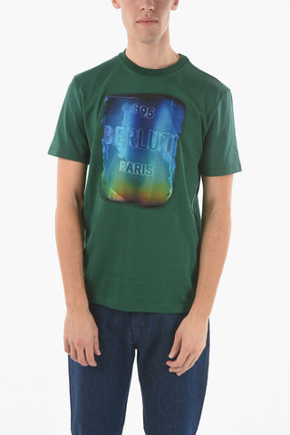 LEV KHESIN X BERLUTI Crewneck T-shirt with Degradé Embossed Print
