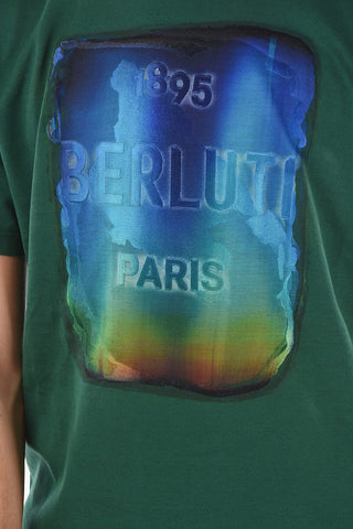 LEV KHESIN X BERLUTI Crewneck T-shirt with Degradé Embossed Print