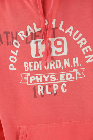 Fleeced Cotton GREENWICH Hooded Sweatshirt with Logo Print