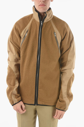 Felpa Full Zip in Lana Teddy con Doppio Taschino