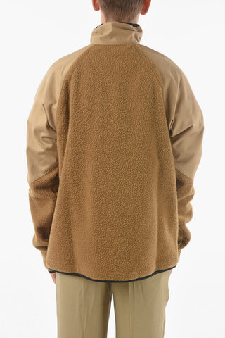 Felpa Full Zip in Lana Teddy con Doppio Taschino