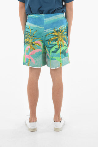 TYSON REEDER X CELINE Fleeced Shorts with AUTOBAHN Print