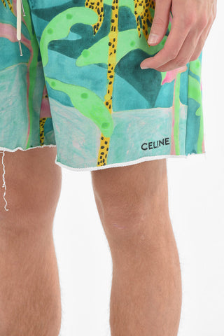 TYSON REEDER X CELINE Shorts in Felpa con Stampa AUTOBAHN